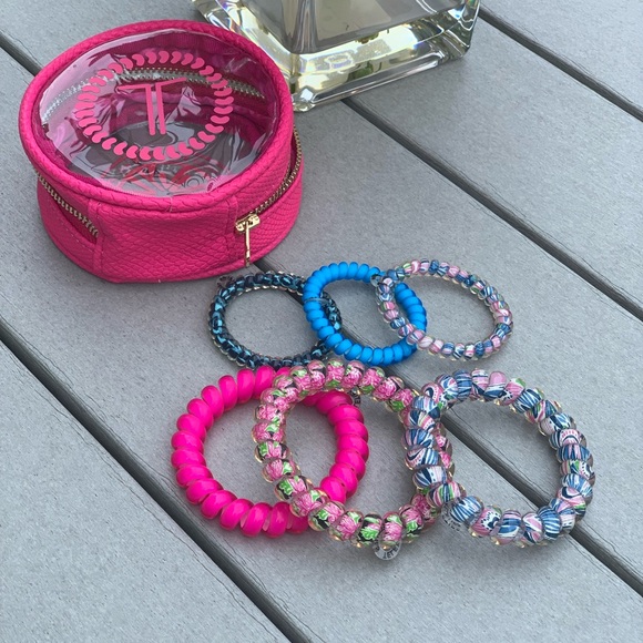 Lilly Pulitzer multicolor Teleties Hair ties pink blue - Picture 1 of 9